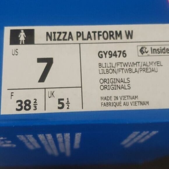 New Adidas Nizza Platforms Womens Shoes Size 7 Lilac Tie Dye Summer Festival - Picture 10 of 10